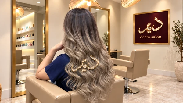 تدرجات أشقر رمادي وتموجات واسعة لشعر طويل